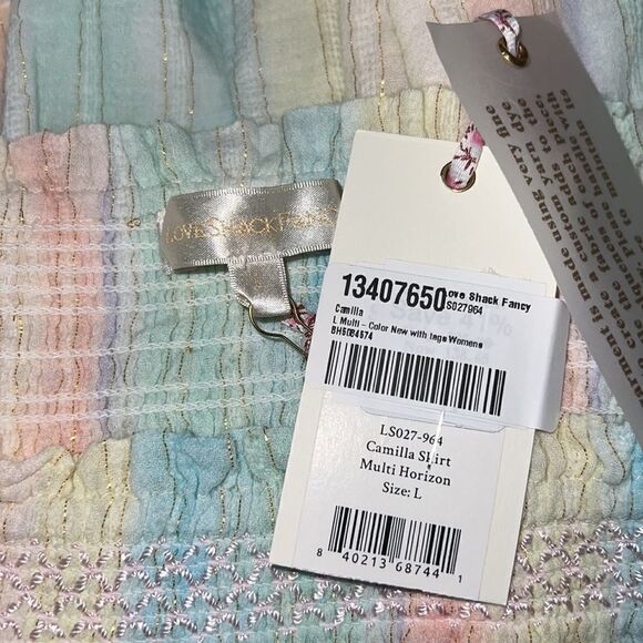 NWT LoveShackFancy Camilla Rainbow Mini Skirt Large - Picture 11 of 12